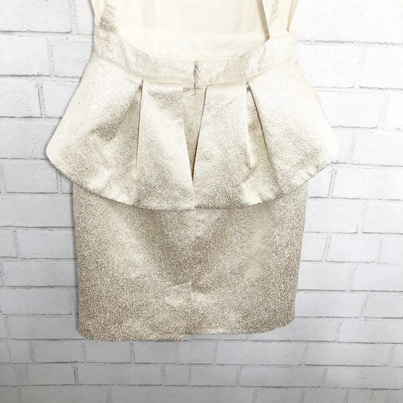 Keepsake Vintage Label Gold Strappy Cocktail Dress - Picture 6 of 10